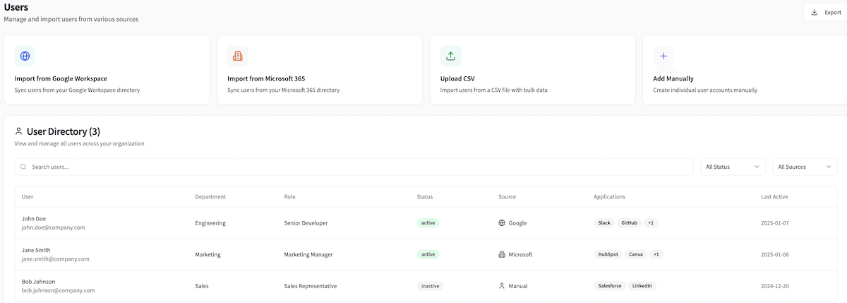 OptyStack User Management